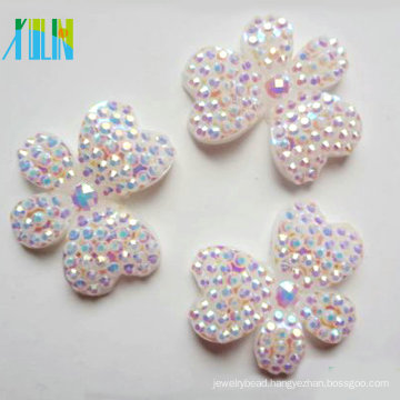 hot selling flat back butterfly shape resin rhinestone beads